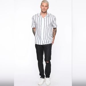 Henry Short Sleeve Woven Top White/Combo